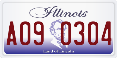 IL license plate A090304