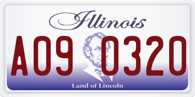 IL license plate A090320