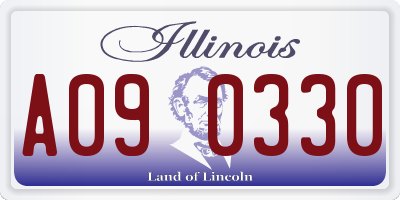 IL license plate A090330