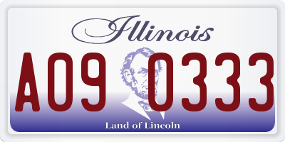 IL license plate A090333