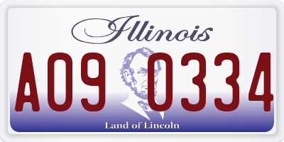IL license plate A090334