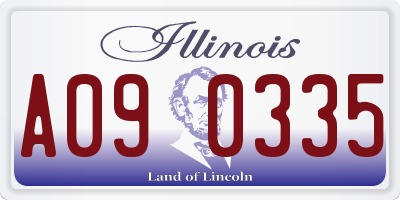 IL license plate A090335