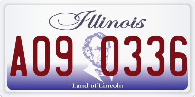 IL license plate A090336