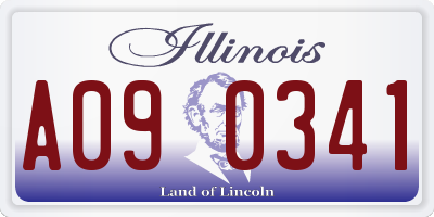 IL license plate A090341