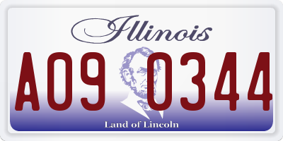 IL license plate A090344