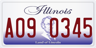 IL license plate A090345