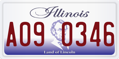 IL license plate A090346