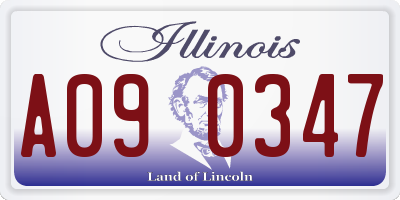 IL license plate A090347