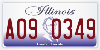 IL license plate A090349