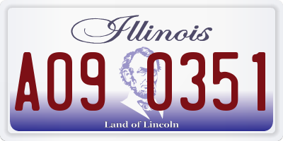 IL license plate A090351