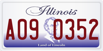 IL license plate A090352
