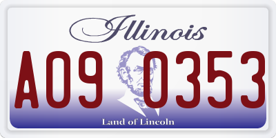 IL license plate A090353