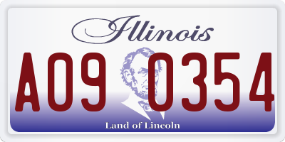 IL license plate A090354