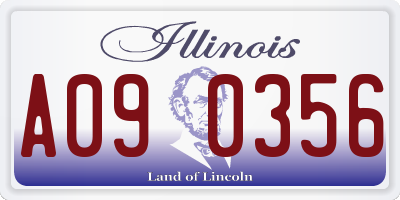 IL license plate A090356