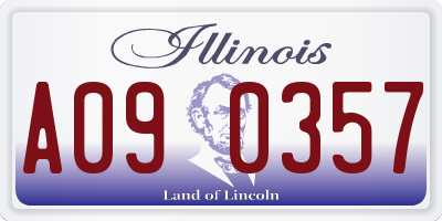 IL license plate A090357