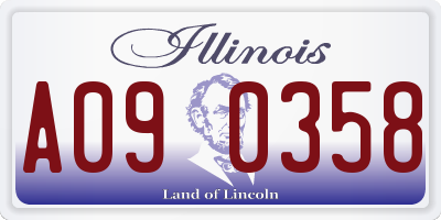 IL license plate A090358