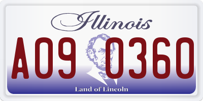 IL license plate A090360