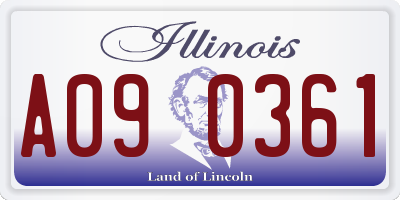 IL license plate A090361