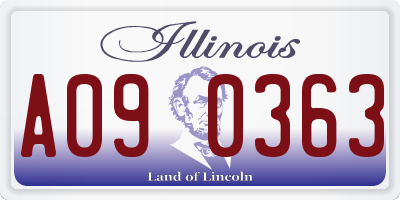 IL license plate A090363