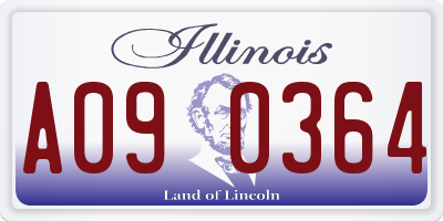 IL license plate A090364