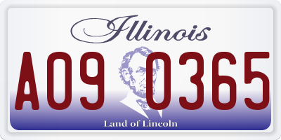 IL license plate A090365