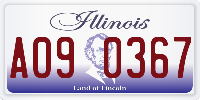 IL license plate A090367