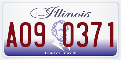 IL license plate A090371