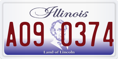 IL license plate A090374