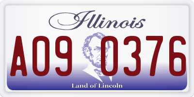 IL license plate A090376