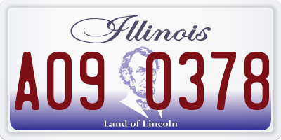 IL license plate A090378