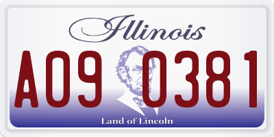 IL license plate A090381