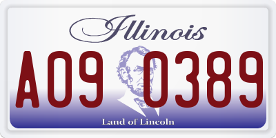 IL license plate A090389