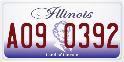 IL license plate A090392