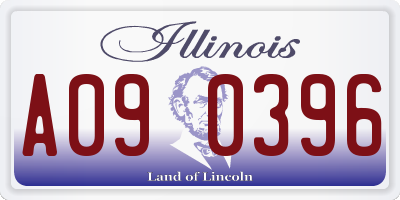 IL license plate A090396