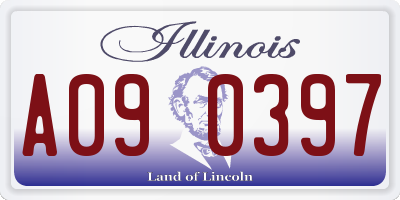IL license plate A090397