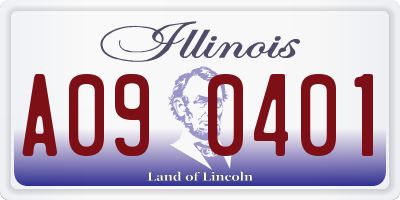 IL license plate A090401