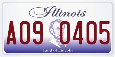 IL license plate A090405