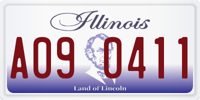 IL license plate A090411