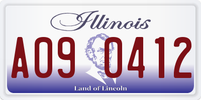 IL license plate A090412