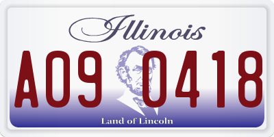 IL license plate A090418