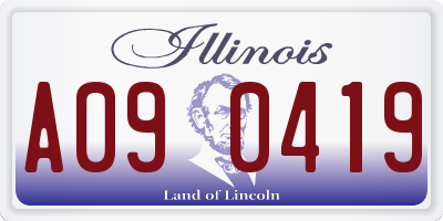 IL license plate A090419