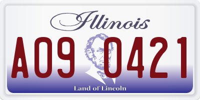 IL license plate A090421