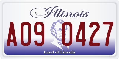 IL license plate A090427