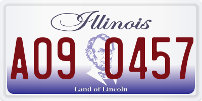 IL license plate A090457