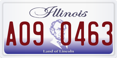 IL license plate A090463
