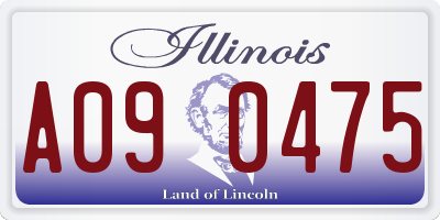 IL license plate A090475