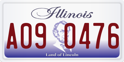 IL license plate A090476