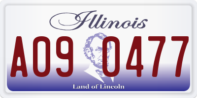 IL license plate A090477