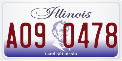 IL license plate A090478