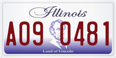 IL license plate A090481